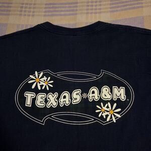 Vintage 90s Texas A&M University Flower T Shirt Size Large College Rare EUC Y2k